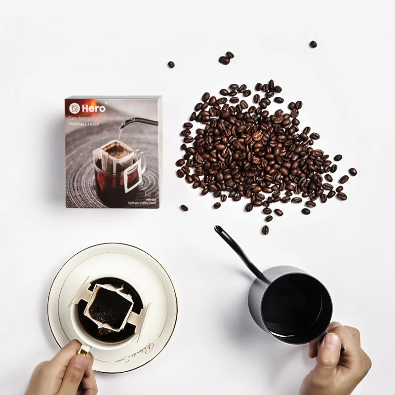 ZeroHero Hanging Ear Coffee Filter Paper Portable Drip Hand Filter Cup with Mesh and Powder Bag New Style Tea Tool