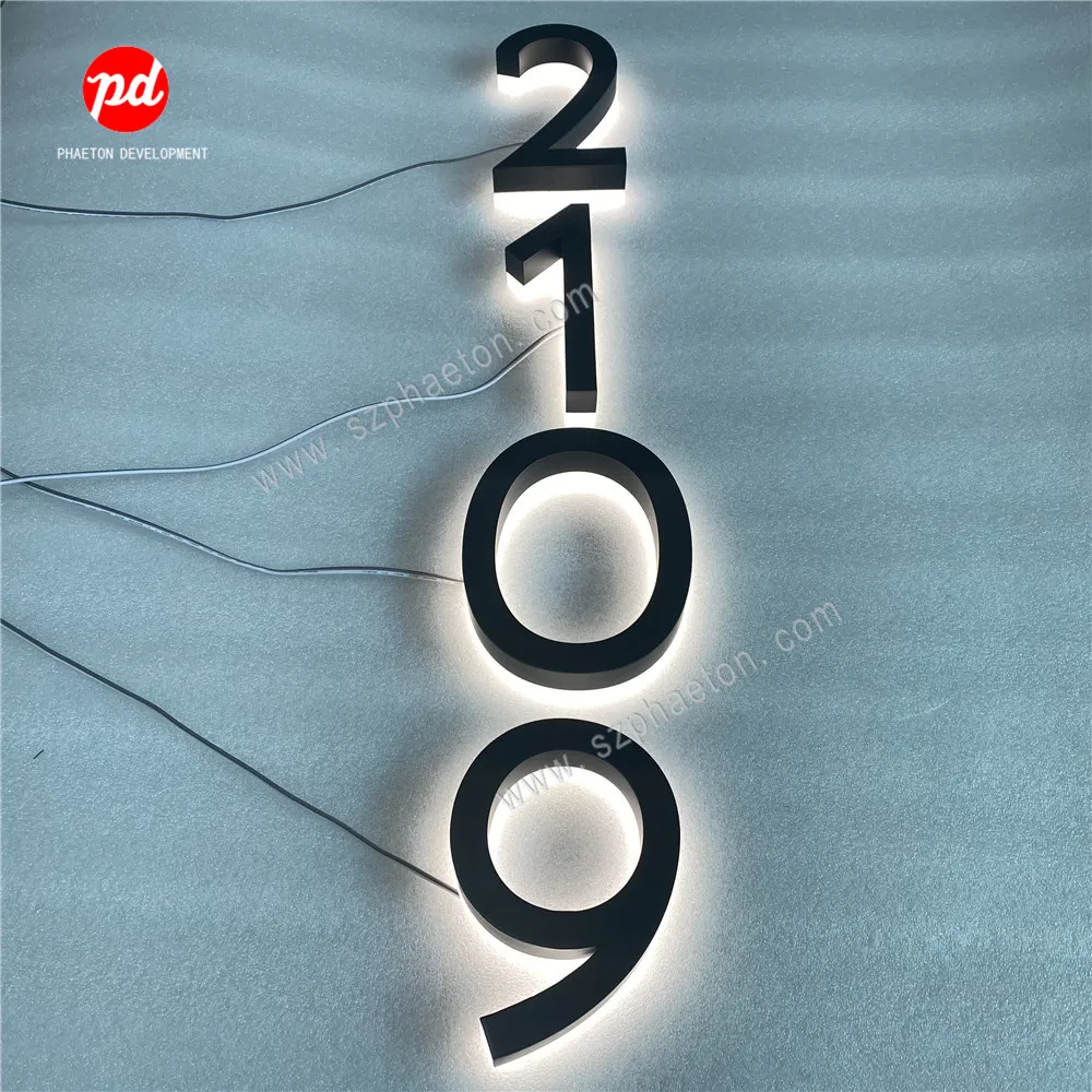 Professional Led Illuminated House Address Number Sign Factory, Led Backlit Numbers for Electronic Signs