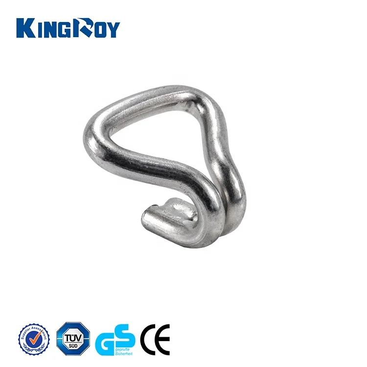 50mm white zinc plated double J hook for tie down strap