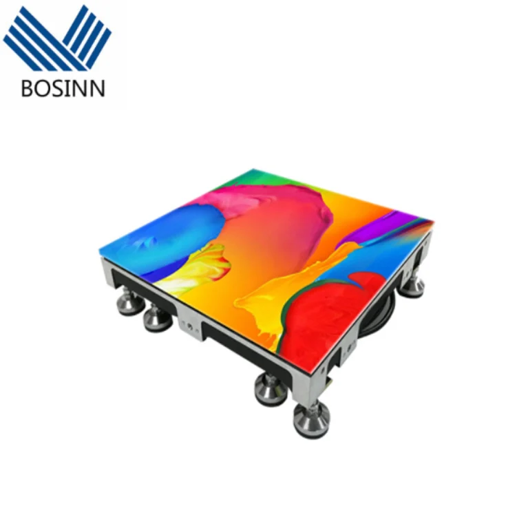 Interactive Induction P2.604 LED Dance Floor Display Screen Modeule Foot Mounting Floor Tile Screen Pixel Panels