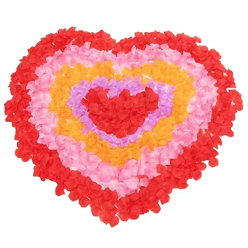 AYOYO OEM Silk Artificial Multi-color 120 Rose  Petal Wedding Holiday Decoration Artificial Rose Petals