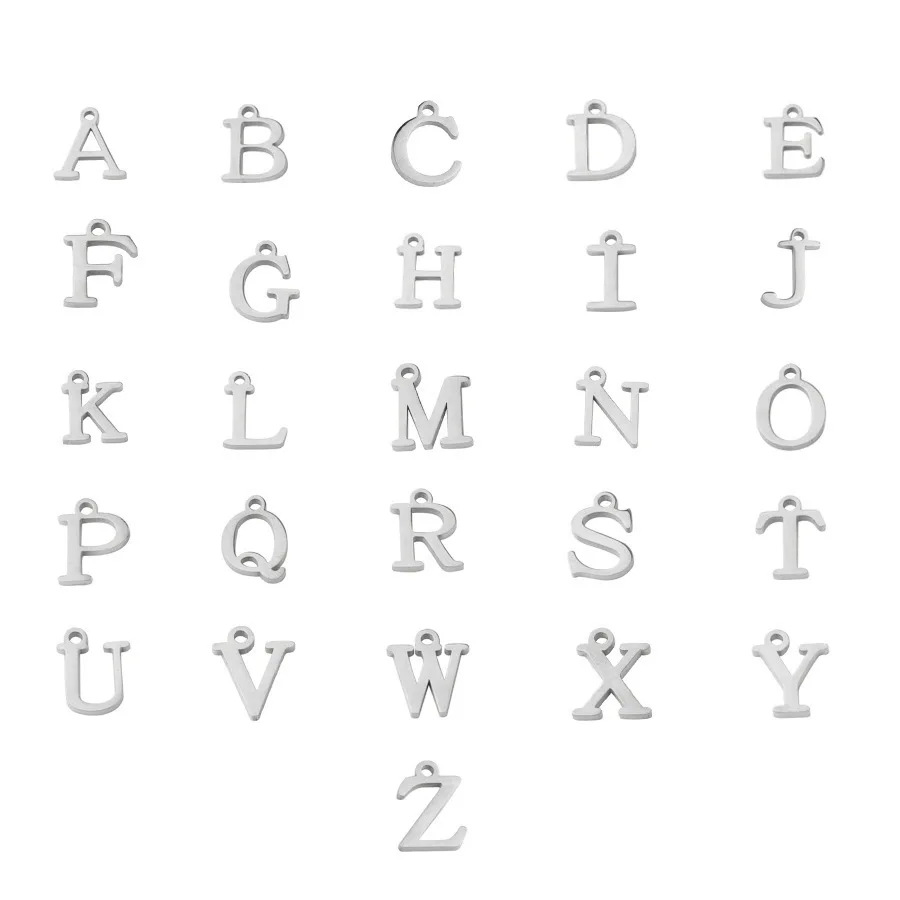 A-Z Подвеска из нержавеющей стали с золотым покрытием для изготовления украшений ожерелий и браслетов