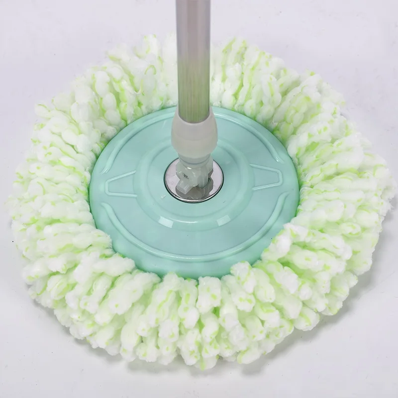 Household Wet and Dry Rotary Mop Hands-free Lazy Mop 360 Degree Magic Microfiber Round Spin Mop Bucket with Wheels