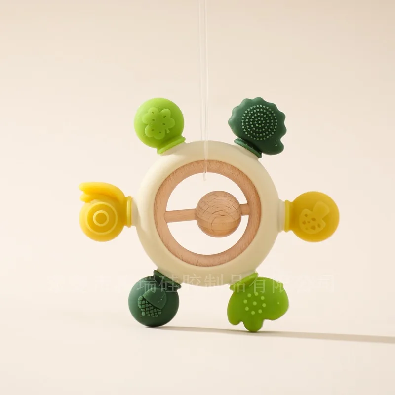 New Forest Animal Gum Silicone Bite Music Soothing Rattle Toy Baby Molar Teethers Anti-Eating Hand Product