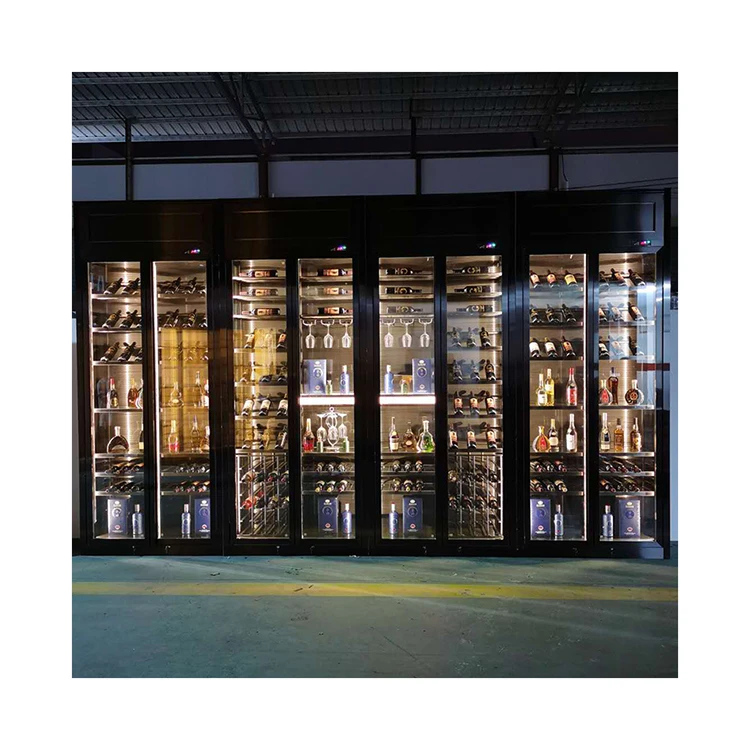 Современная роскошная витрина в стеклянном винном погребе из нержавеющей стали шкаф для хранения вина бар мебель гостиной дома