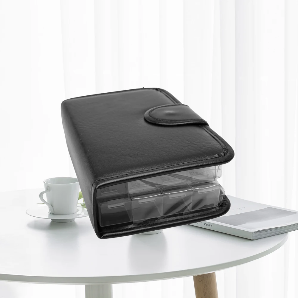 Jacquard Pill Box, Fashion Pill Planner, Note Book Pill Reminder 2 Week