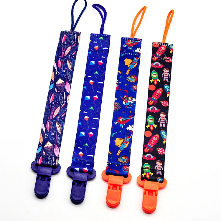 Food Grade colorful Cute Design Silicone Baby Pacifier Clip,New Baby Pacifier Clip Chain Ribbon Dummy Holder Chupetas