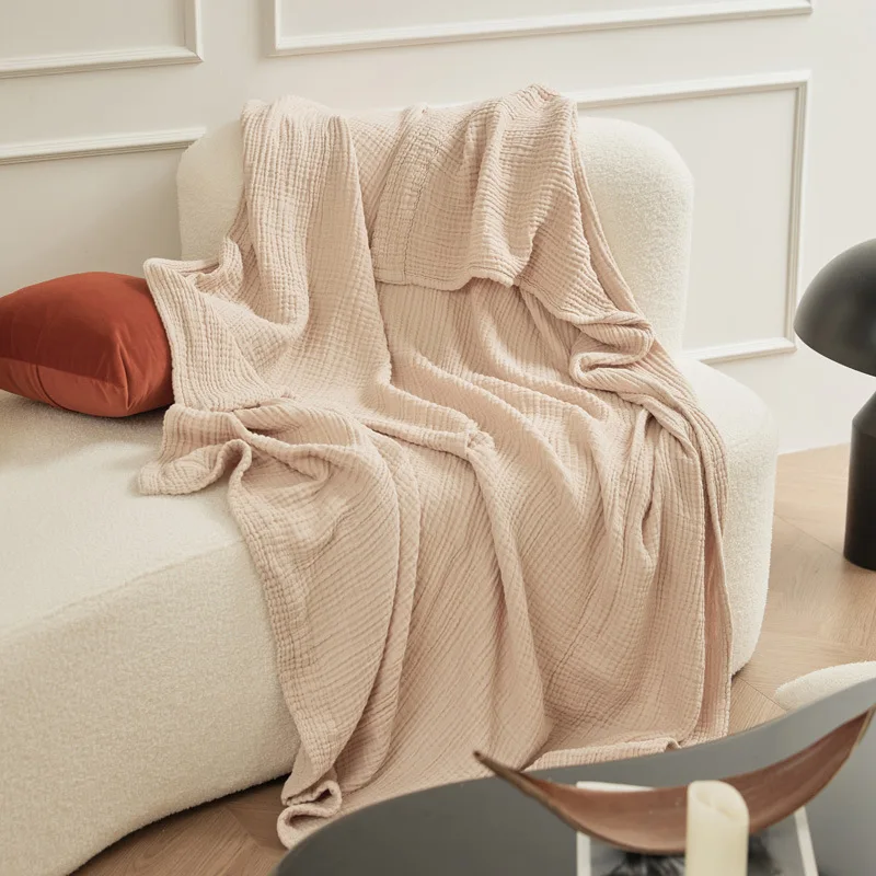 100% Cotton Gauze Muslin 4 layers 6layers 8 layers baby swaddle Soft Throw Blanket