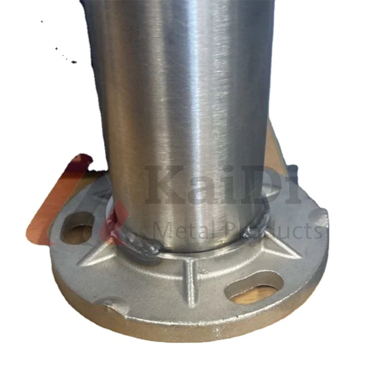 Round post based cover stainless steel fence post mount handrail bracket for stair railing