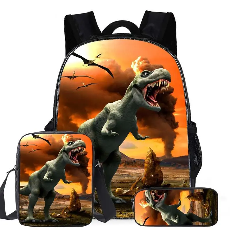 Wholesale/Customized Printing Kids Dinosaur Backpack Sets, Customized School Backpack,Dinosaurs Shoulder Bags