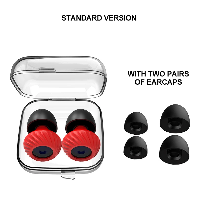 Reusable Earplugs Hearing Protection for Focus Study Work  Flexible Silicone Soft