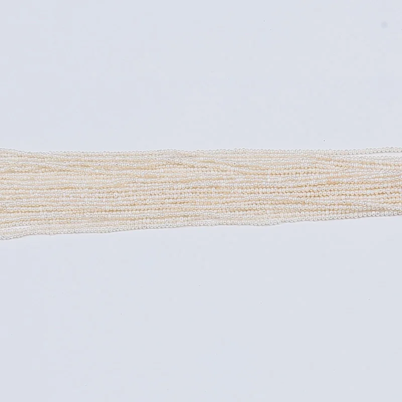 Wholesale 1.8-2mm Small Size Potato Pearl String AA Quality Tiny Freshwater Baroque Pearl