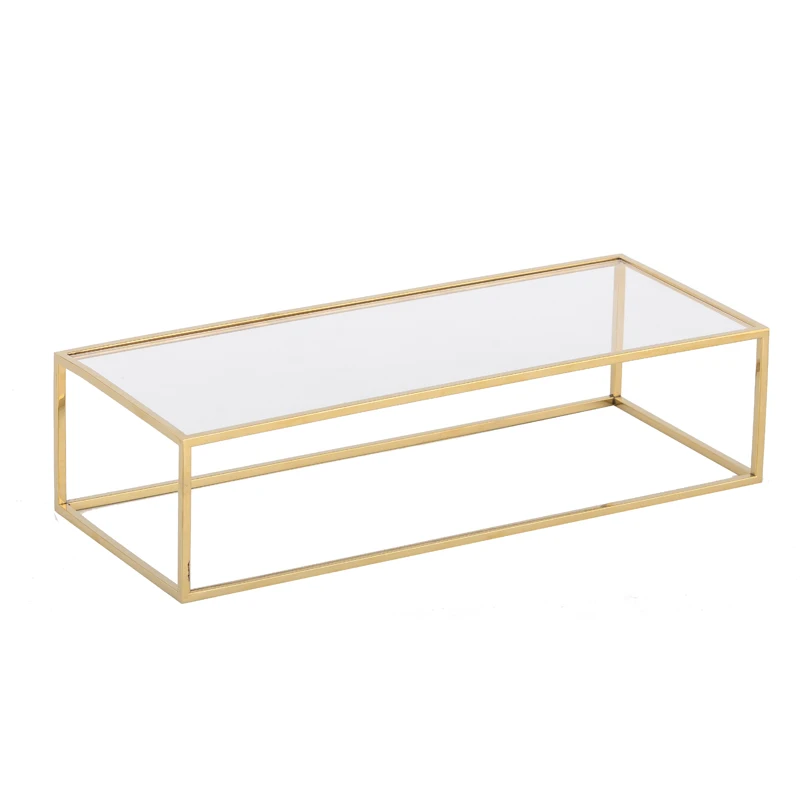 Metal Stainless Steel Gold Cube Display Stand Acrylic Leather Shoes Riser High heel Display Case For Display Shoes