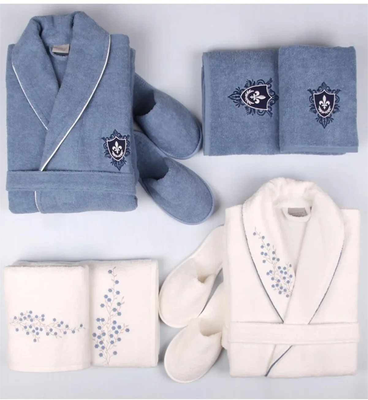 OEM LOGO Custom  High Quality wholesale bathrobe Family Couple Bathrobe Bath Towel Set Unisex 100% Cotton Terry Pajama robes