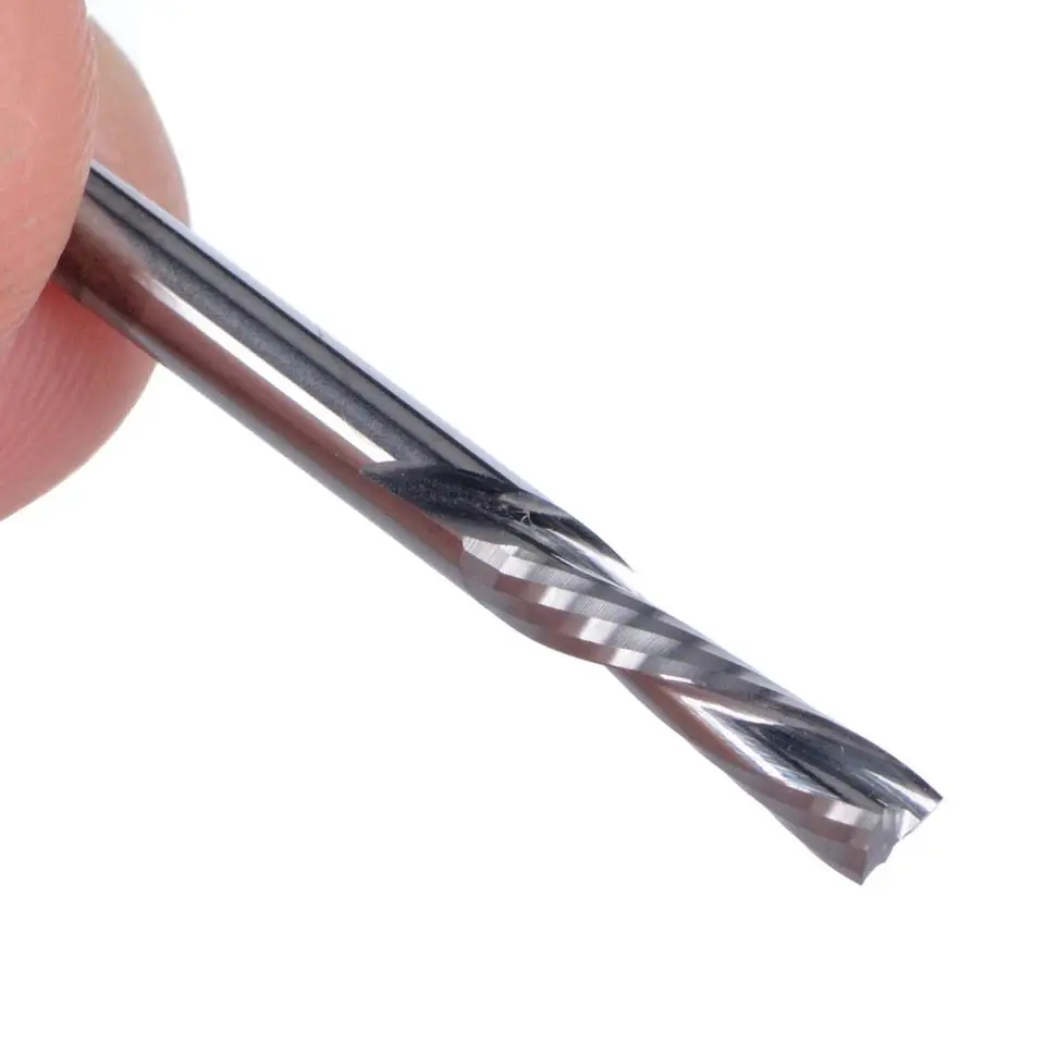10% discount uncoated CNC freze ferramentas wood CNC Solid Carbide Compression Spiral Router Bits End Mill Cutters