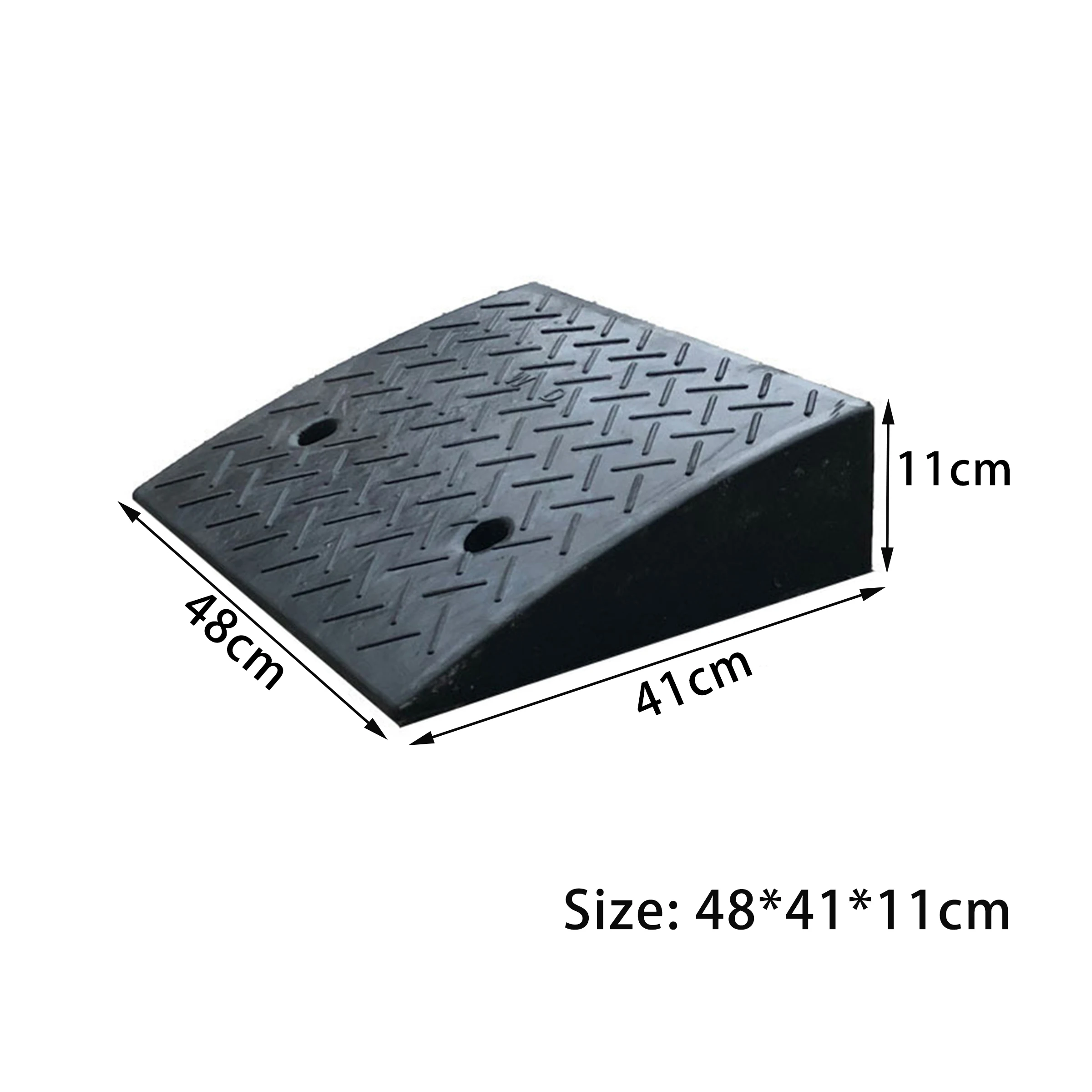 Non-slip 480*410*110mm  Heavy Duty Portable Threshold Rubber Curb Ramps For Cars