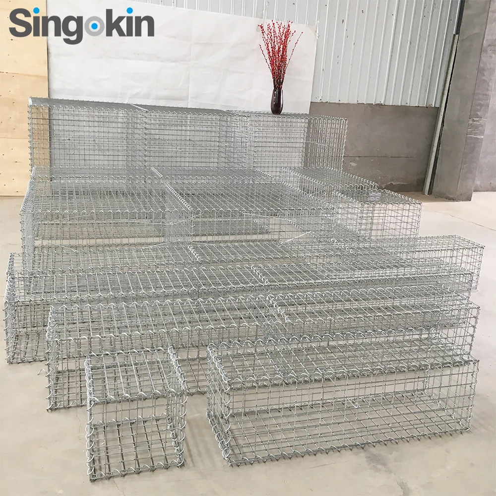 gabion wall galvanized stone basket fence multi rock metal wire mesh box