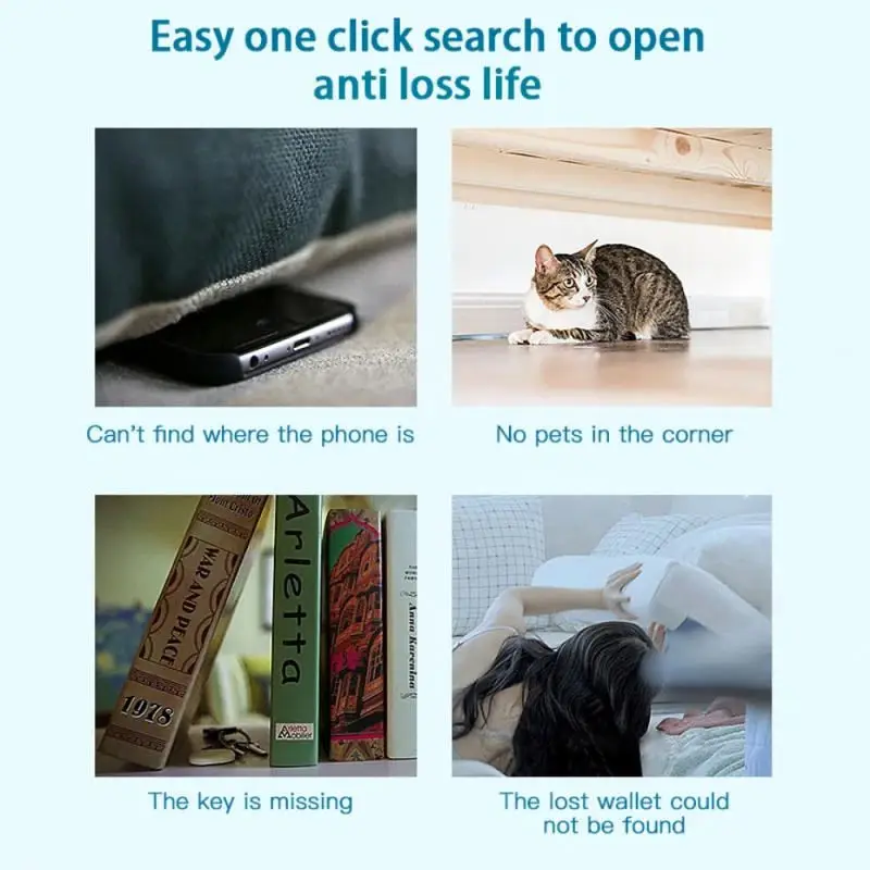 Smart Pet Tracker Anti-lost Alarm Wireless APP Tracker Child Bag Wallet Phone Key Designer Dog Tracker Locator Anti Lost Alarm