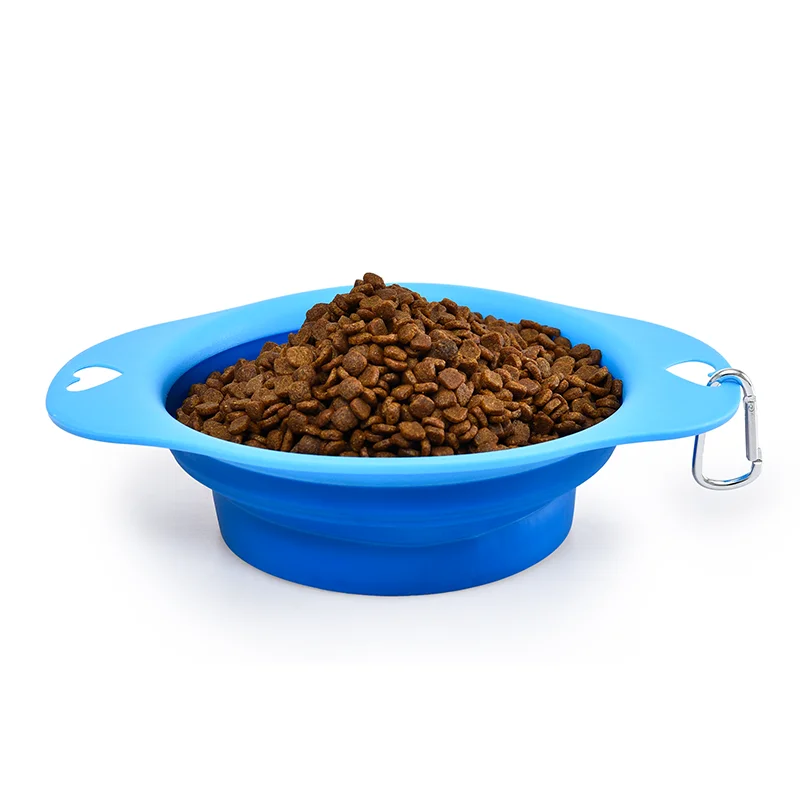 25X19Cm Sillicone Collapsible Portable Pet Bowl Travel Hiking Camping Cat Dog Foldable Bowl