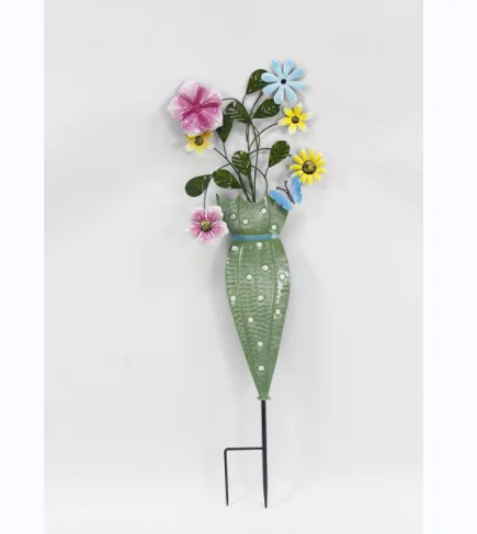 Garden Decoration Outdoor Ladybug Dragonfly Half Round Hummingbird Windmill Sublimation Fiberglass Garden Stake for Climbing