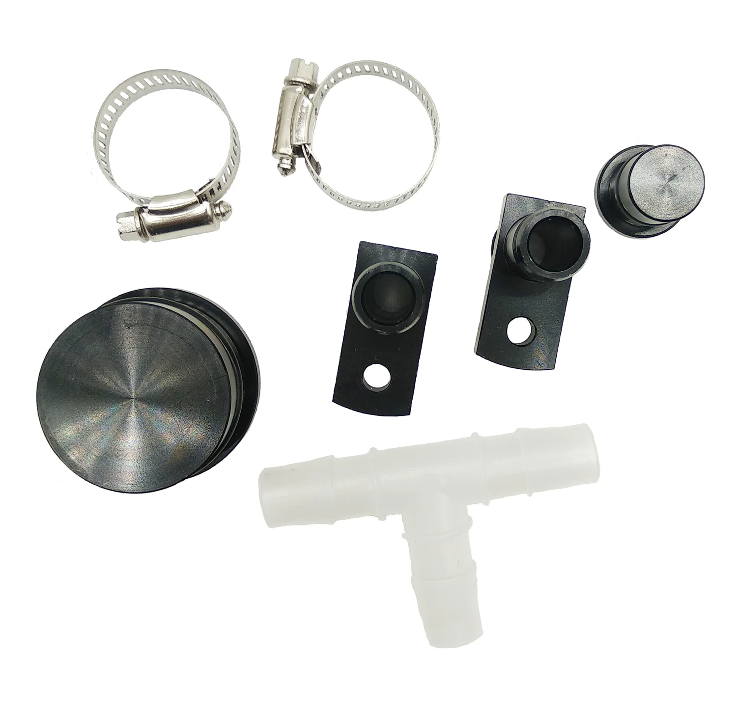 76110 PCV Reroute Kit W/ Resonator Plug fit for 2004.5-2010 GM 6.6 6.6L Duramax Diesel LLY LBZ LMM