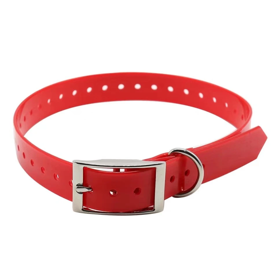 Регулируемый однотонный ошейник для собаки из ТПУ