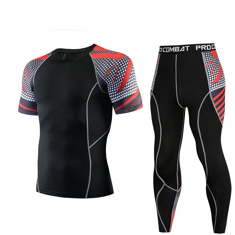 New Tights Sportswear Leggings Sports Suit Mens Shorts Jogging Suit Gym Clothes Men Compression Track Suit