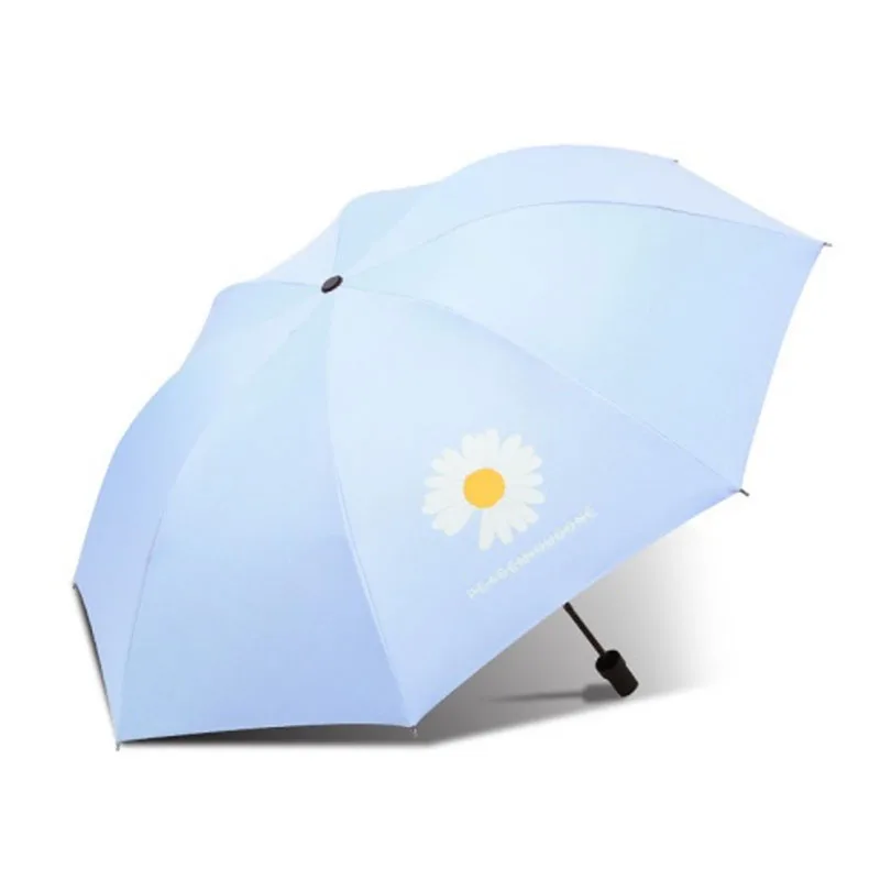 Sunscreen Anti-UV Sun Three-fold Portable Tiny Rain Manual Windproof Travel Compact Folding Umbrella