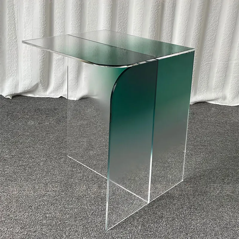 Custom Organic Glass Furniture Living Room Sofa Side Table Bedroom Nordic Acrylic  Coffee Table