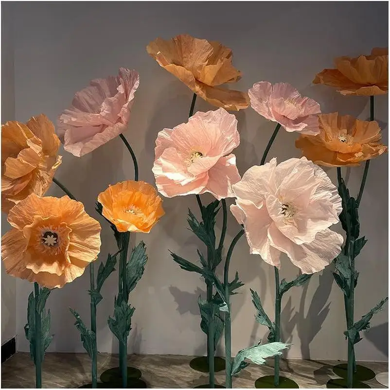 Artificial Flower Fake Plastic Indoor Large To Decorate Party Real Touch Silk For Event Tall Artificial Flowers 100X30