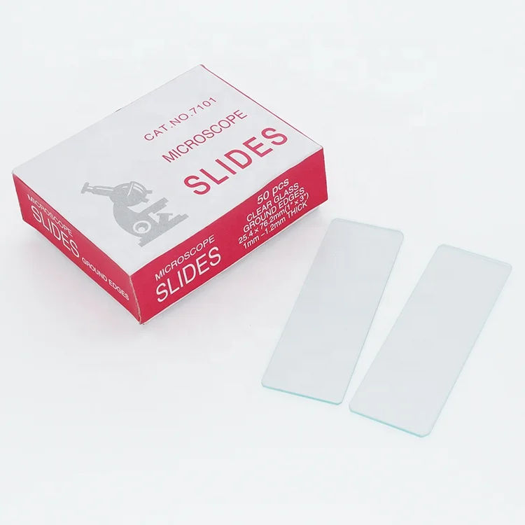 Best selling 7101 7105 microscope slide human pathology plain or single frosted end microscope slides with ground edges