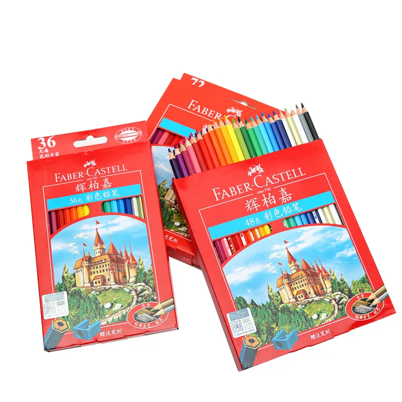 selling oil colored pencils castle set professional hand-painted faber-castell color pencil set