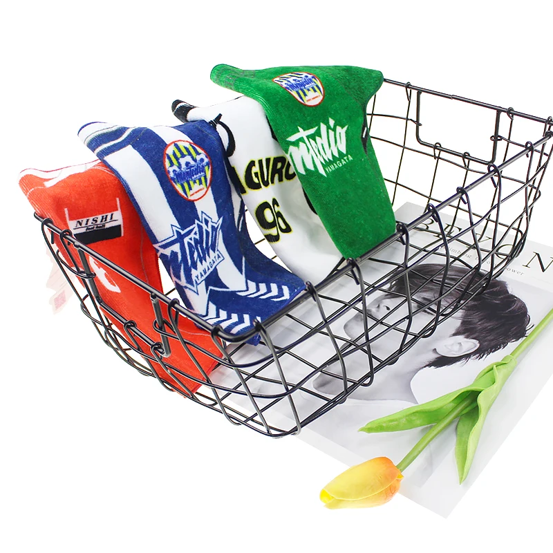 custom cotton printed special-shaped hand towel football/basketball jersey shape rally towel