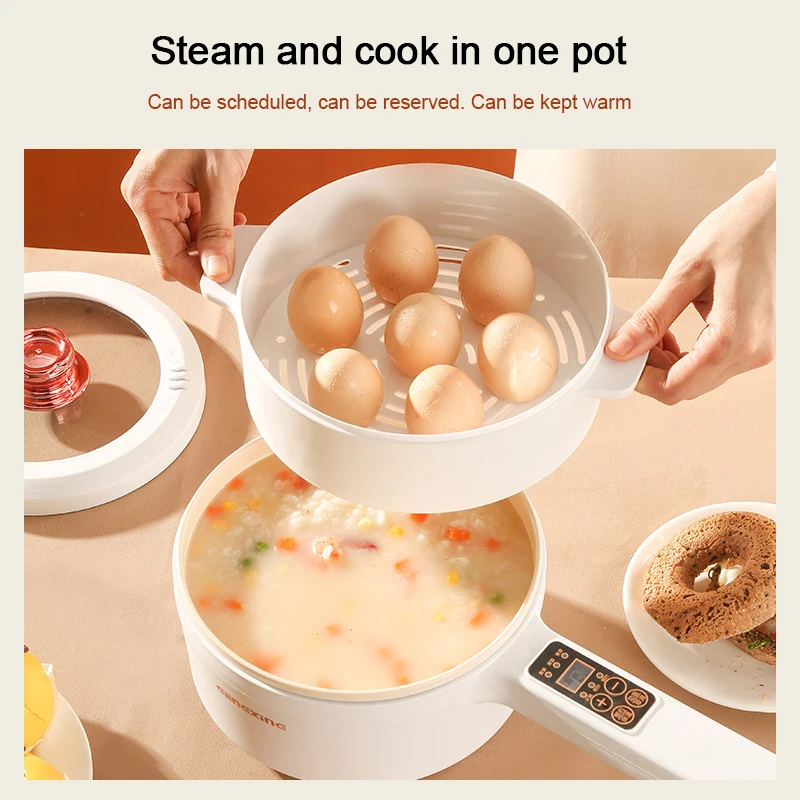 2l 2-gear Adjustment Multifunctional Non-stick Cooker Home Mini Electric Hot Pot Small Electric Cooking Pot