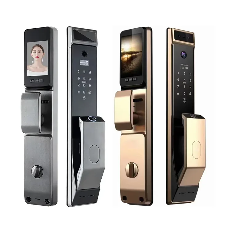 3D Face Recognition smart door lock biometric Fingerprint with wifi for main door memory card Intelligent Home Automatic