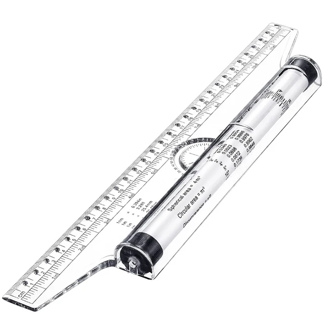 15cm Plastic Measuring Rolling Ruler Drawing Roller Ruler Parallel Multi-function Drawing