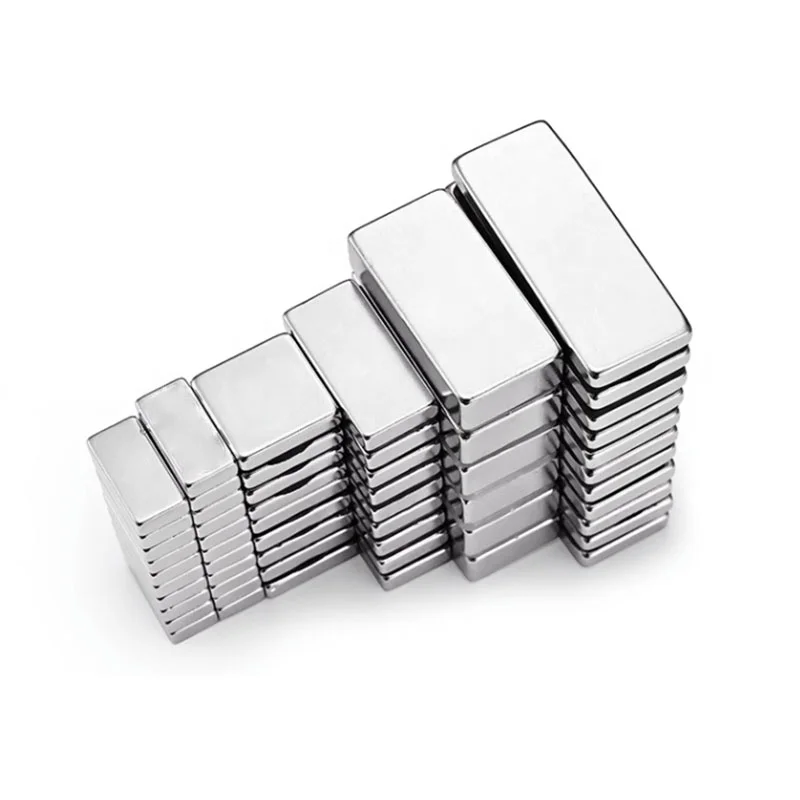Custom size Block NICUNI/Black Epoxy Coating Neodymium Magnet Square N52 NdFeb Magnet with adhesive for Tool Storage