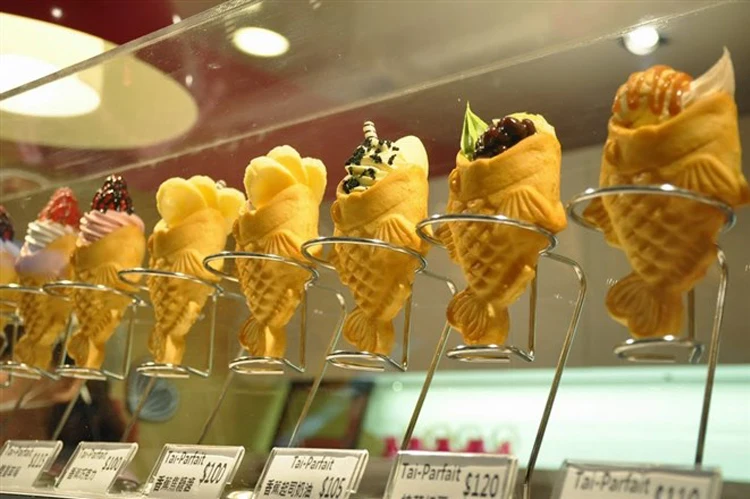 Электрическая вафельная машина taiyaki в форме рыбы конус для