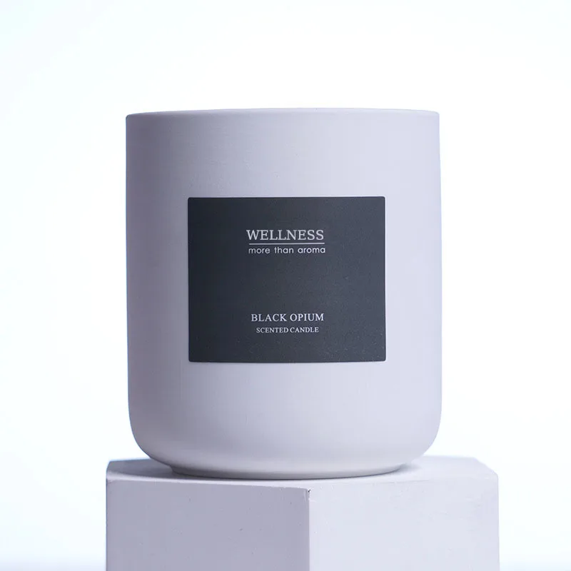 China Supplier Custom Candles & Home Fragrance Decor Wood Wick Soy Wax Scented Candle Minimalism Aroma Ceramic Jar Candles