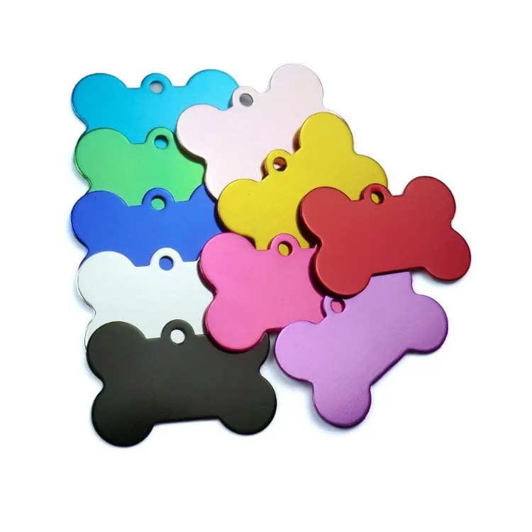 Индивидуальный DIY логотип Сублимация Пустые алюминиевые жетон для собак с брелоком