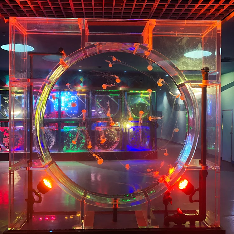 PMMA Vertical Acrylic Aquarium Tanks For Sale, Various Shape Special Acrylic Jellyfish Aquarium@