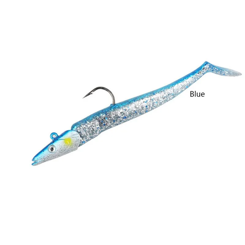 Fishing Lures With Hooks, Well-Made Easy Catching Lures for Family Fishing,Pre-Rigged Jig Head Soft Fishing Lures Fishing Jigs
