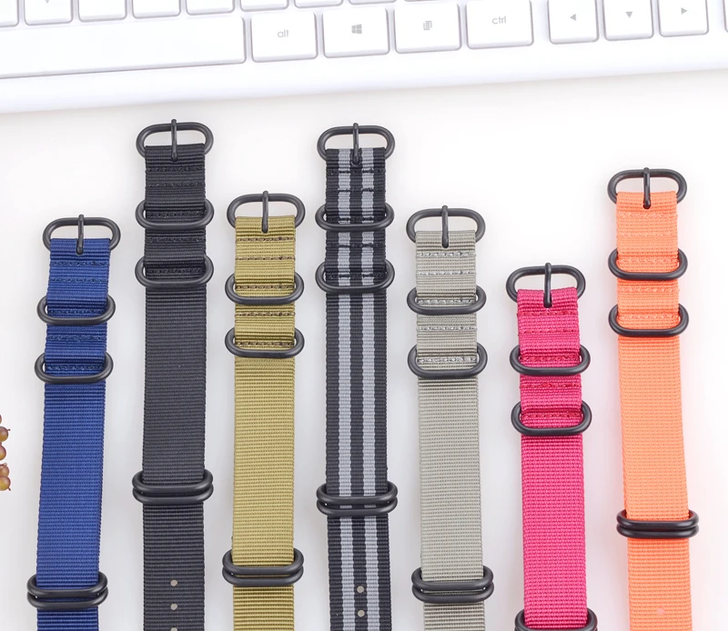 LAIHE 20mm 22mm 24mm One Piece Wholesale  Nylon Watch Straps