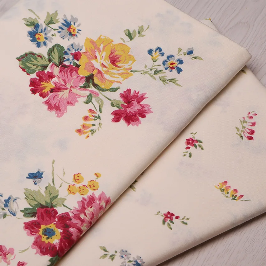 Hot Sale 100% Cotton Poplin 40s Printed Twill Fabric Flowers For Bedsheet