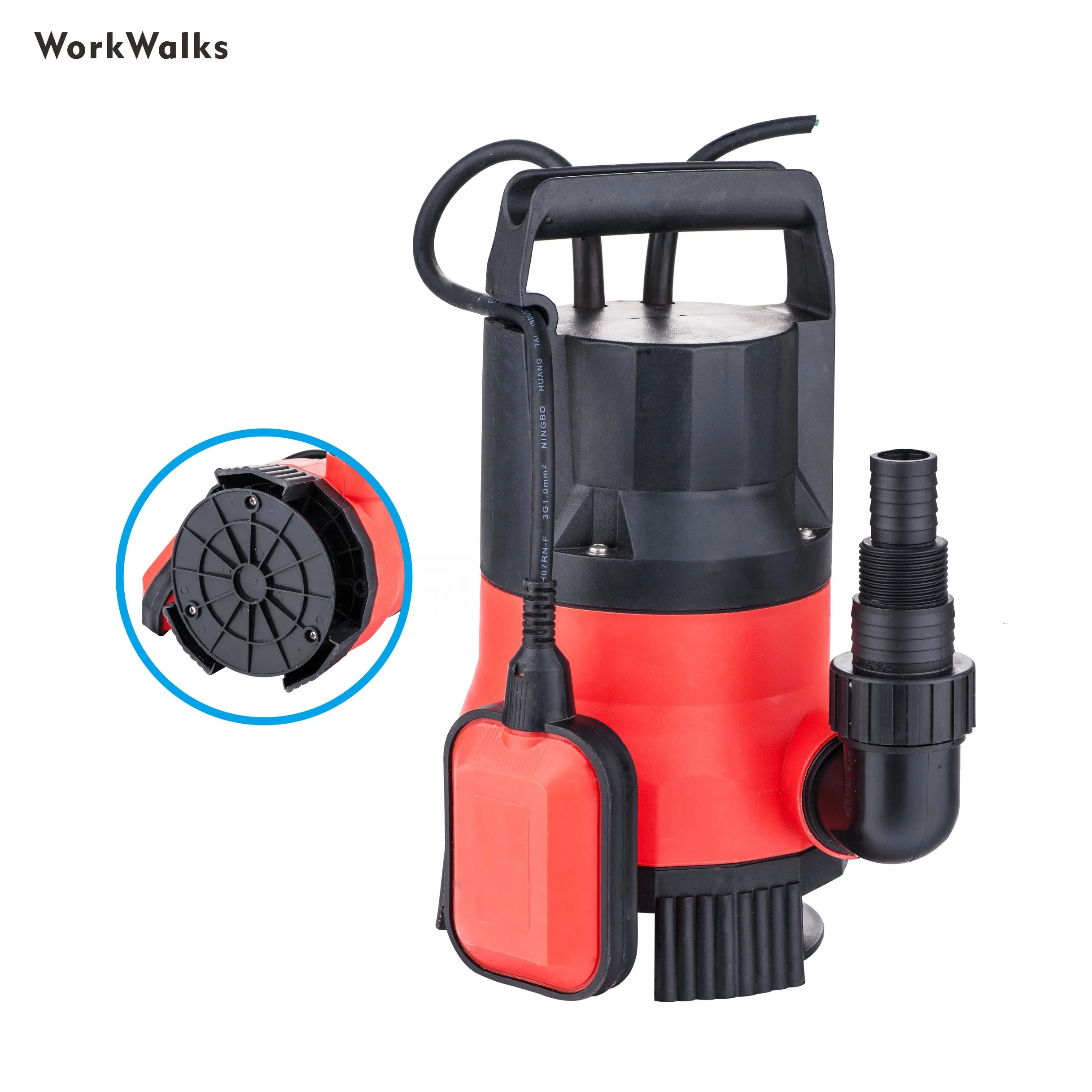 CE GS 550W 0.75HP Dirty Water Garden Submersible Pump For Home Dewatering With Float Switch