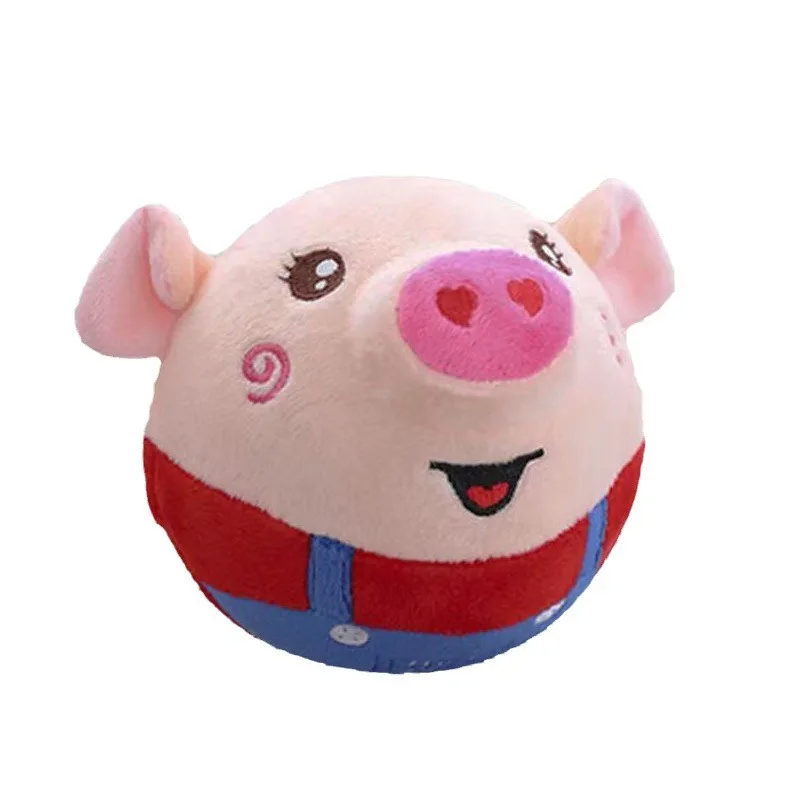 Pet Dog Cat Exercise Toy Rechargeable Self-moving Ball Dog Cat Interactive Funny Chew Plush Automatic Electric Rolling Ball