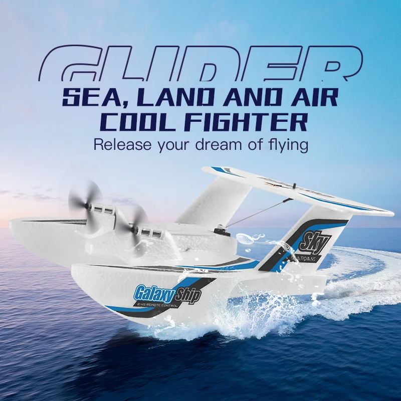 KFPLAN KF603 Sea Land Air 255mm Wingspan 2.4GHz 3CH Built-in 6-Axis Gyro EPP RC Airplane Glider RT