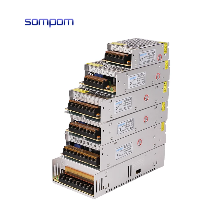 AC DC 12 В 60 Вт 100 120 150 200 1A 2A 3A 5A 8A 10A 20A 30A светодиодный драйвер 5V 12V 15V 24V 36V 48V Промышленный импульсный источник питания