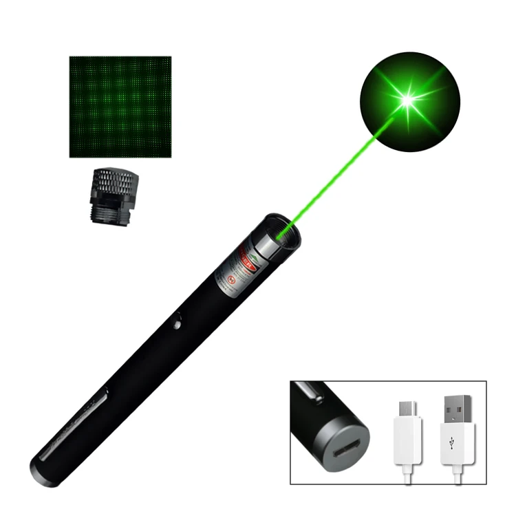 USB102 Rechargeable Green Light 532nm Laser pointer Red 650nm laser target pointer