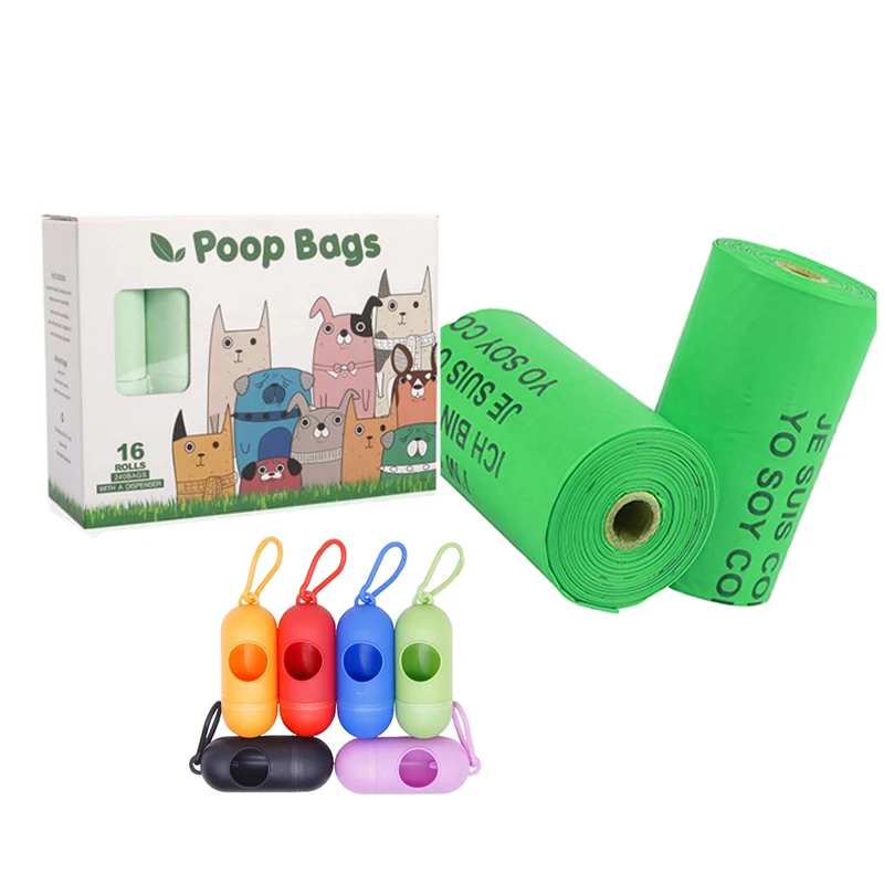 Factory Bulk Sale Eco-Friendly Home Compostable PLA+PBAT+Cornstarch Material Dog Waste Bag